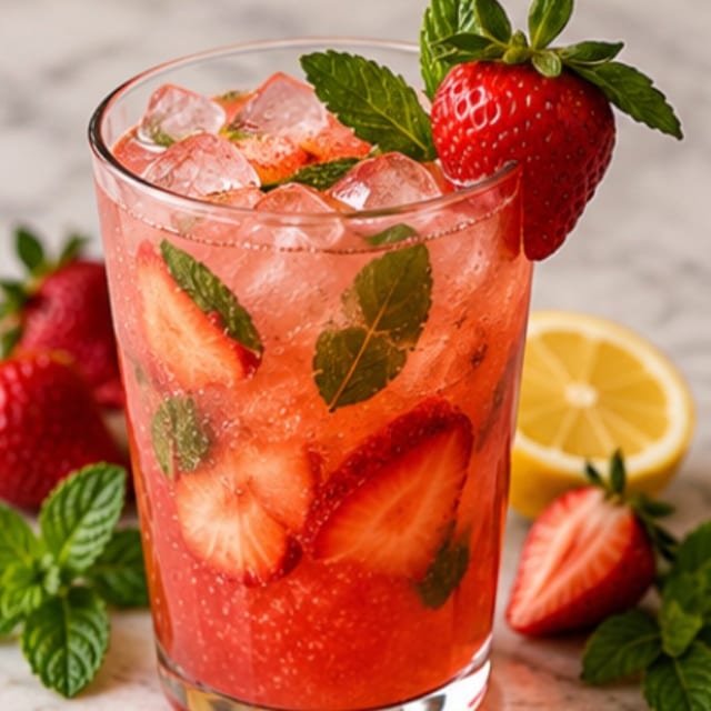 Strawberry Mint Lemonade.