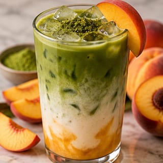 Peach Matcha Latte